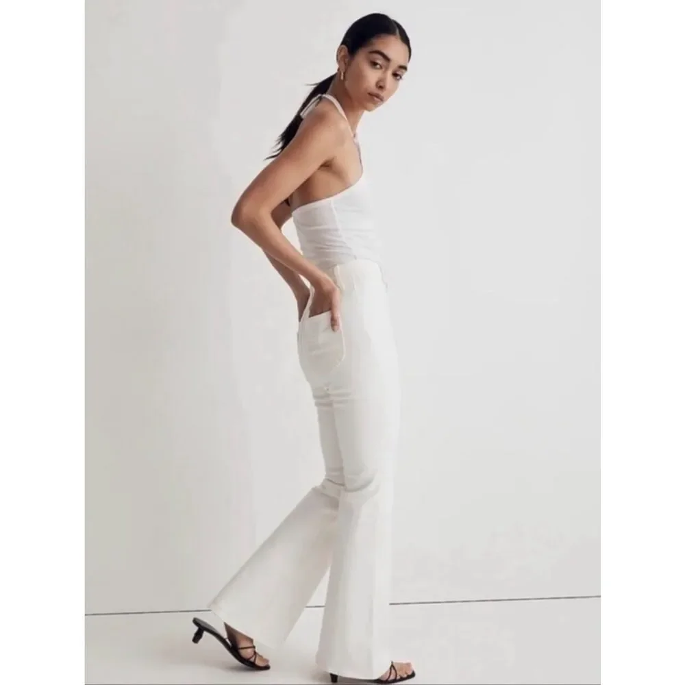 Madewell The Perfect Vintage Flare Jean in Tile White NWT size 26